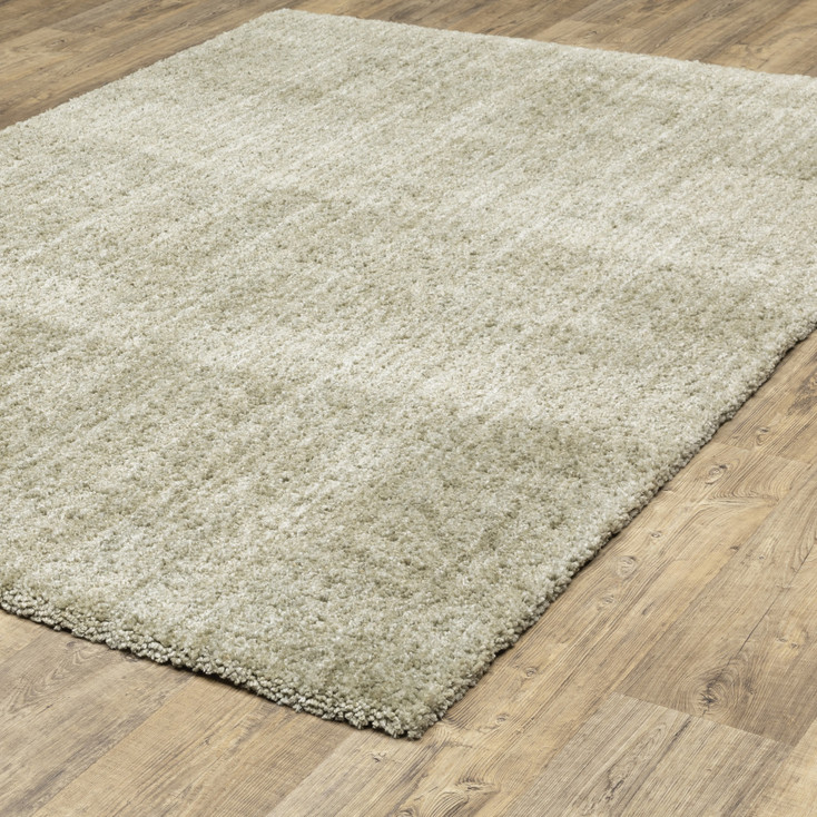 6' x 9' Stone Shag Power Loom Stain Resistant Area Rug