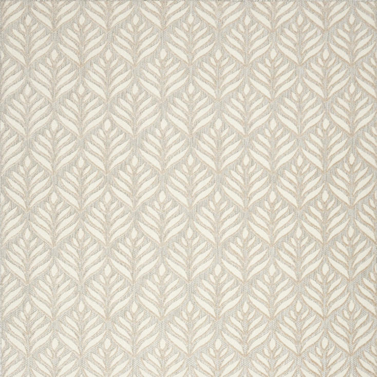 6' x 9' Ivory and Grey Floral Stain Resistant Non Skid Area Rug
