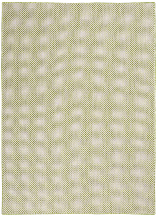 6' x 9' Green Geometric Power Loom Area Rug