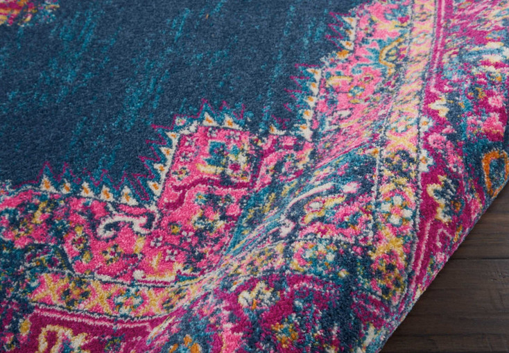 7' x 10' Blue Power Loom Area Rug