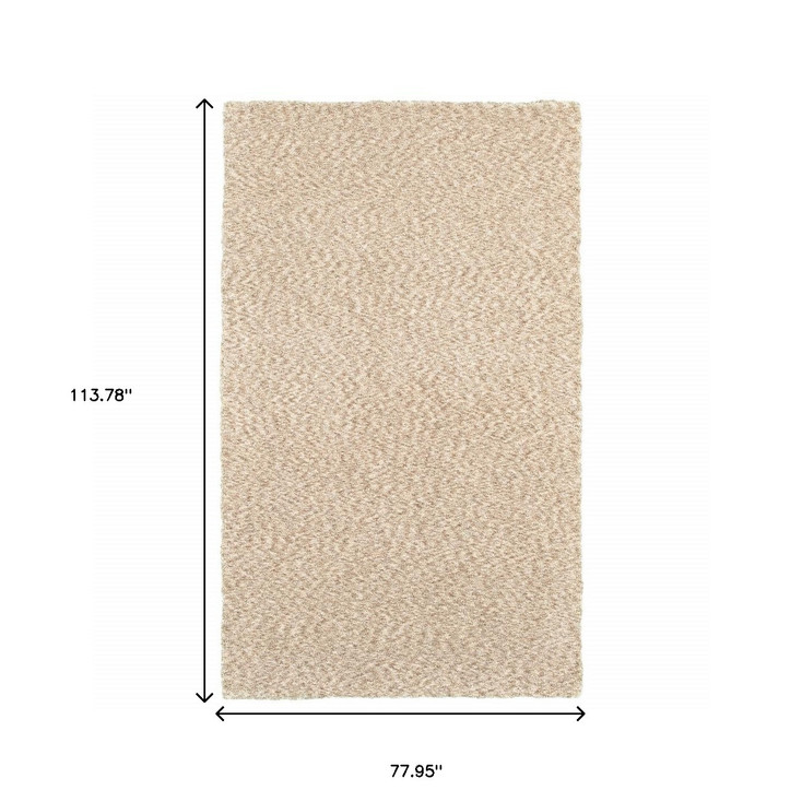 7' x 10' Modern Soft Tan Indoor Area Rug