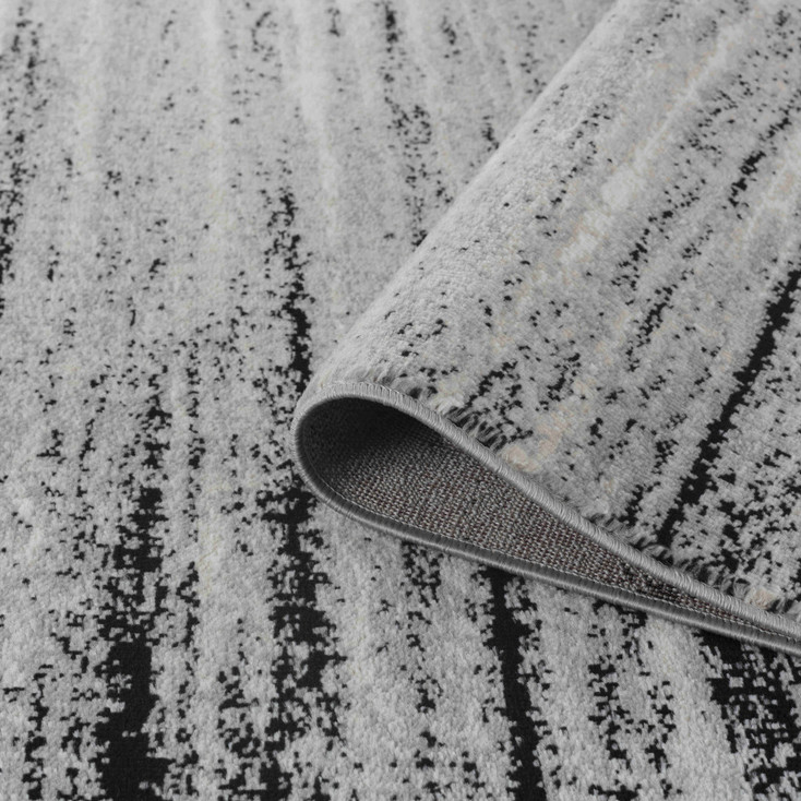 7' x 10' Grey Abstract Polypropylene Area Rug