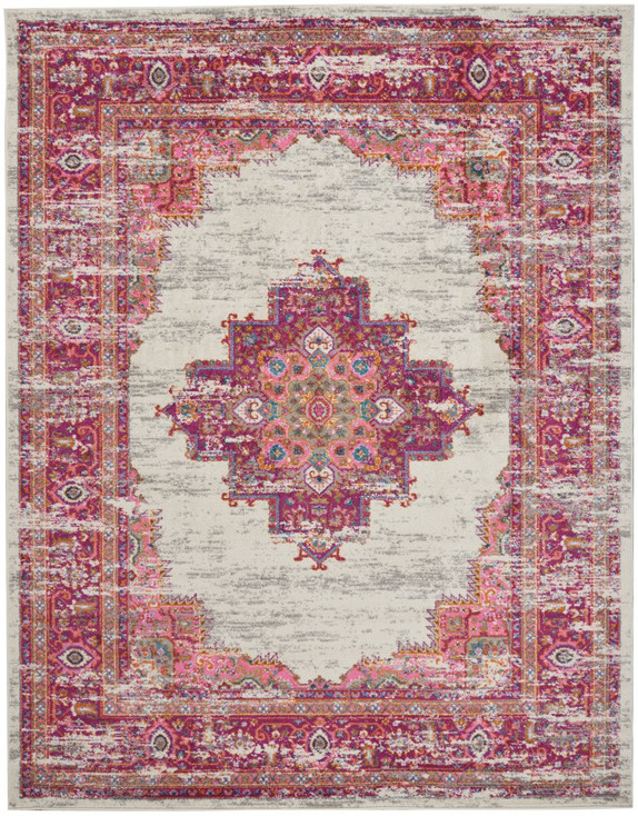 7' x 10' Fuchsia Power Loom Area Rug