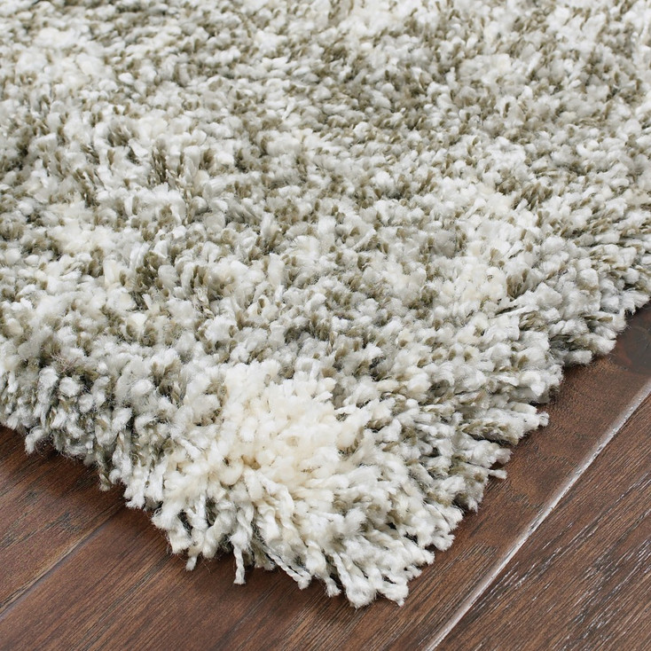 7' x 10' Gray and Ivory Distressed Abstract Area Rug