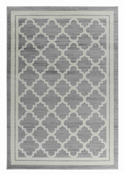 7' x 10' Grey Moroccan Area Rug