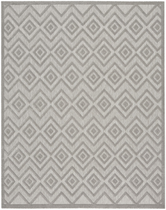 7' x 10' Gray Geometric Flat Weave Polypropylene Area Rug
