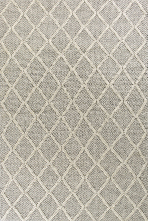 7' x 9' Wool Grey Area Rug