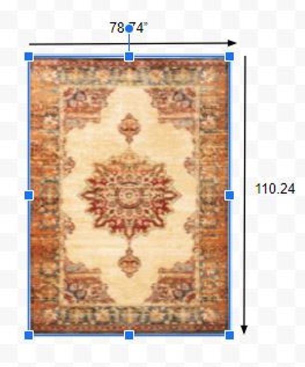 7' x 9' Gold and Orange Floral Medallion Area Rug