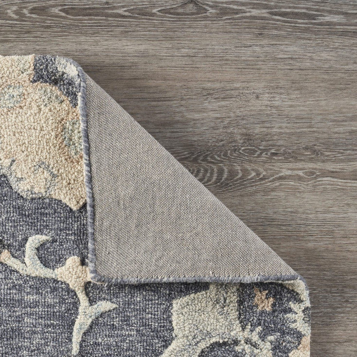 7' x 9' Blue and Gray Wool Hand Tufted Area Rug