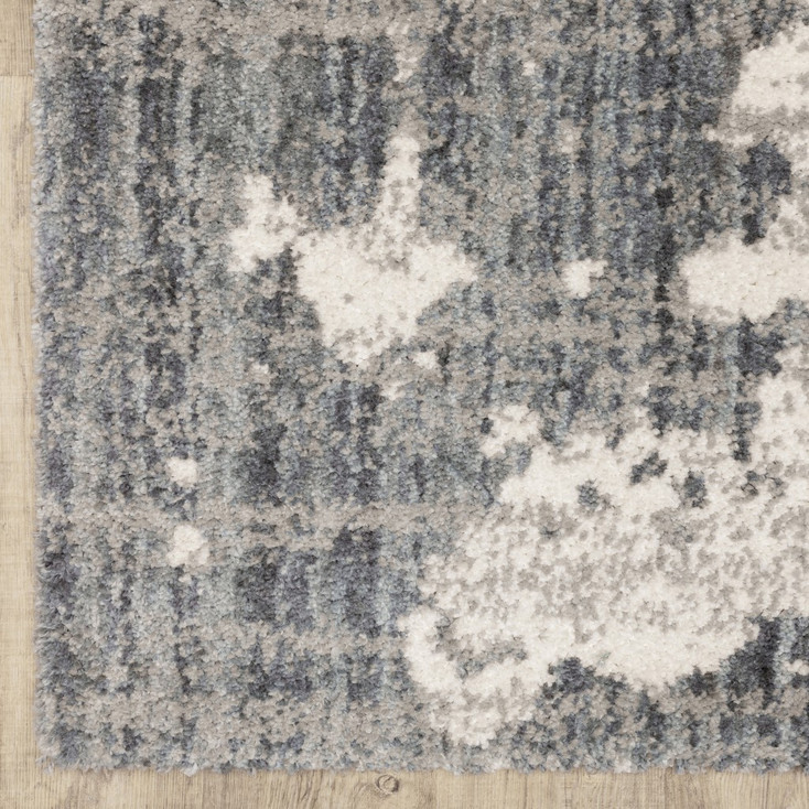 7' x 9' Grey and Ivory Grey Matter Area Rug