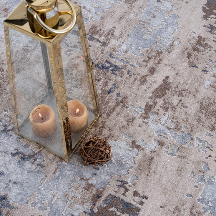 8' x 10' Beige Abstract Dhurrie Rectangle Area Rug