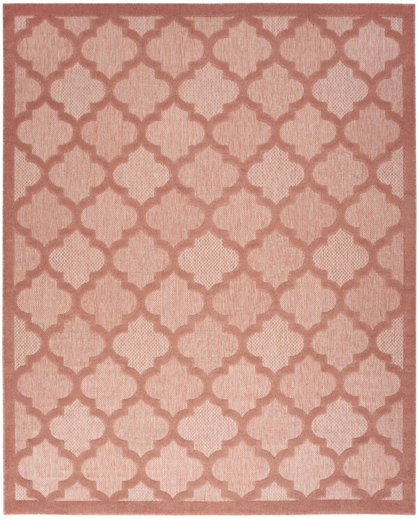 8' x 10' Orange Geometric Flat Weave Area Rug