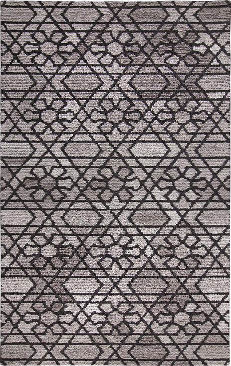 8' x 10' Taupe Black and Gray Wool Paisley Tufted Handmade Area Rug