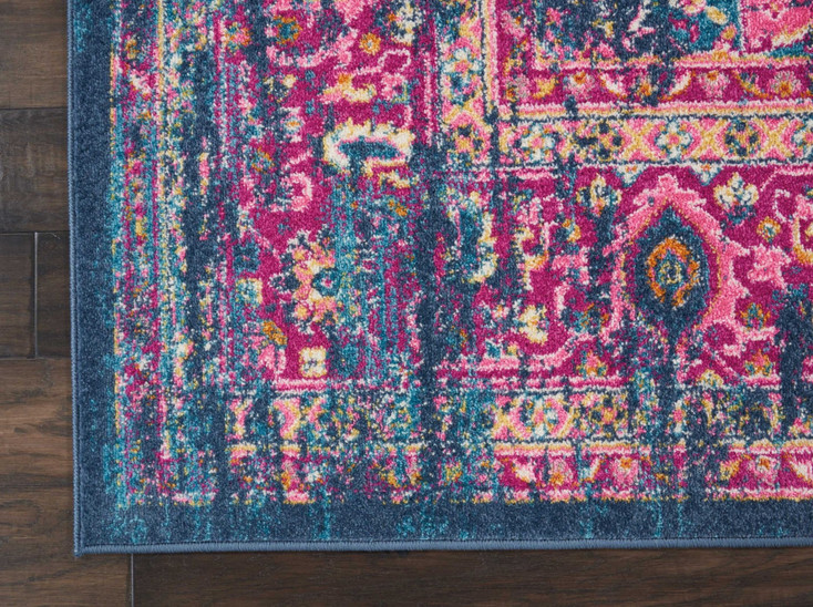 8' x 10' Blue Power Loom Area Rug
