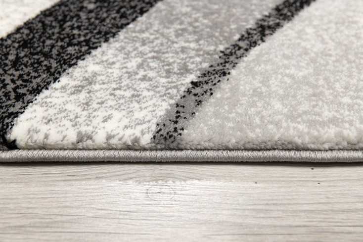 8' x 10' Gray Abstract Dhurrie Rectangle Polypropylene Area Rug