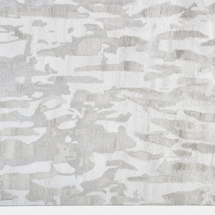 8' x 10' Gray Taupe and Silver Abstract Tufted Handmade Area Rug