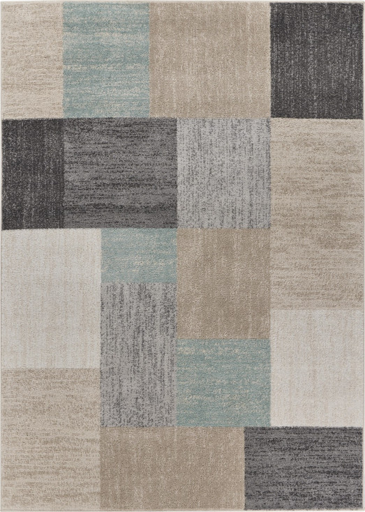 8' x 10' Gray & Brown Dhurrie Area Rug