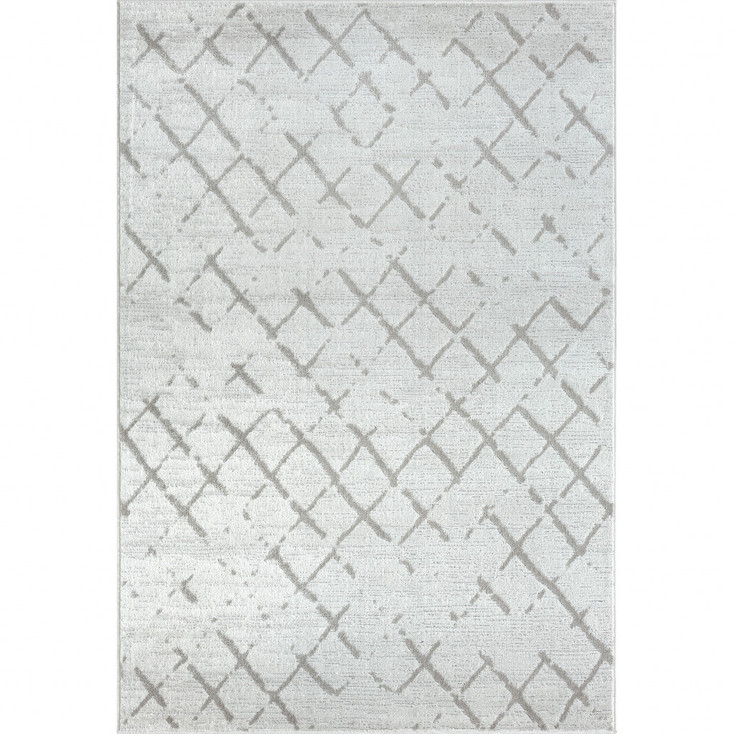 8' x 10' Cream Geometric Area Rug