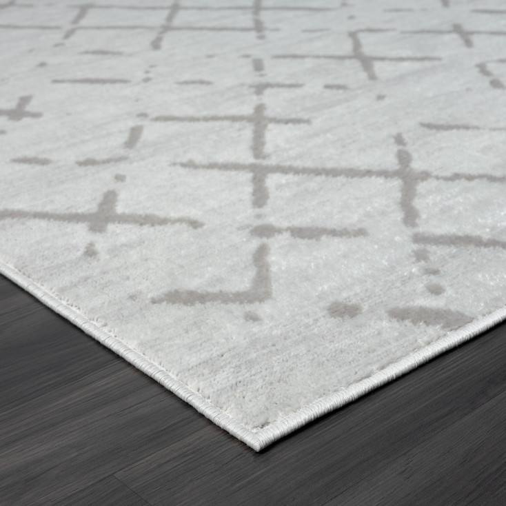8' x 10' Cream Geometric Area Rug
