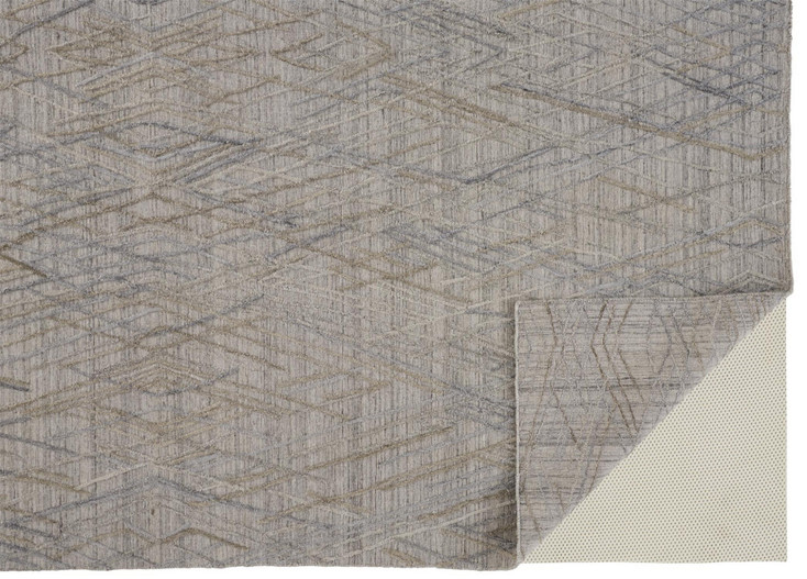 8' x 10' Gray & Blue Abstract Hand Woven Area Rug