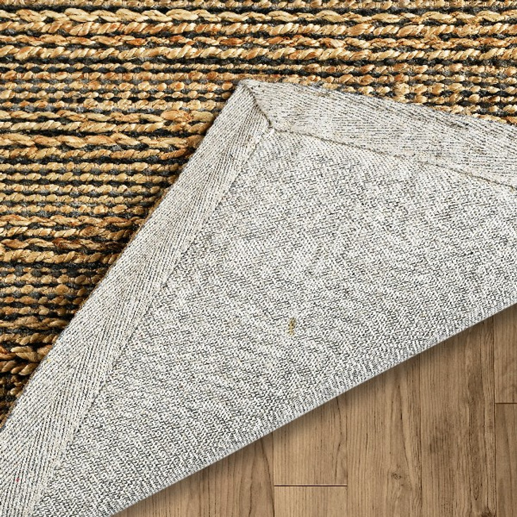 8' x 10' Natural Jute Dhurrie Hand Woven Rectangle Area Rug