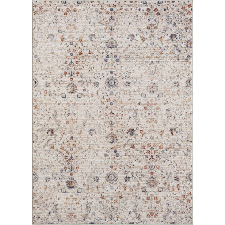 8' x 10' Ivory Floral Area Rug