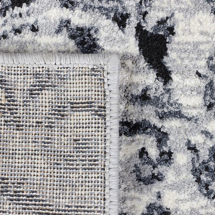 8' x 10' Platinum Floral Vines Power Loom Stain Resistant Area Rug