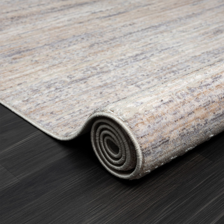 8' x 10' Gray Abstract Polyester Rectangle Area Rug