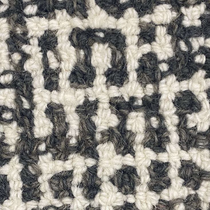 8' x 10' Gray Wool Dhurrie Handmade Area Rug
