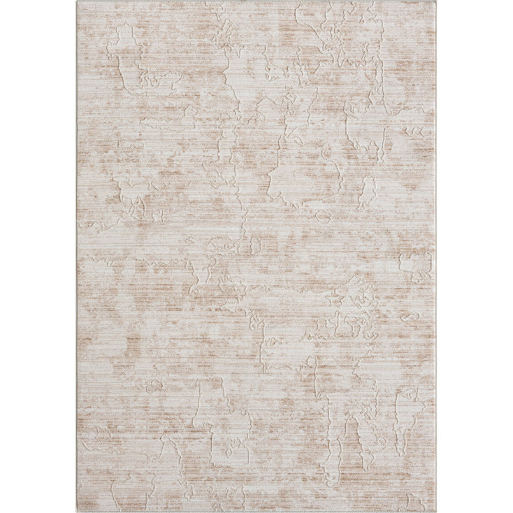 8' x 10' Beige Abstract Rectangle Polyester Area Rug