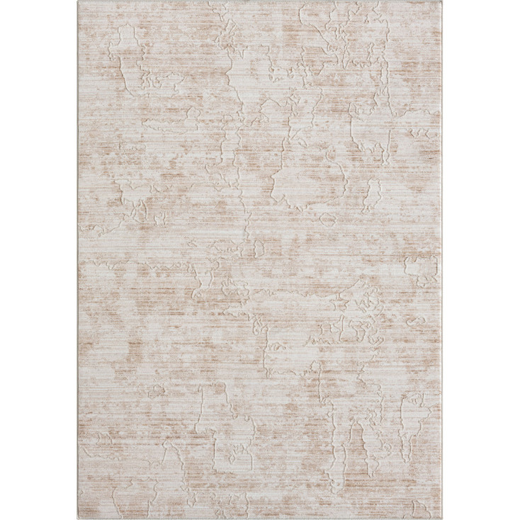 8' x 10' Beige Abstract Rectangle Polyester Area Rug