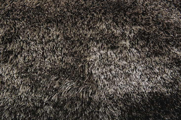 8' x 10' Black and Gray Shag Tufted Handmade Area Rug