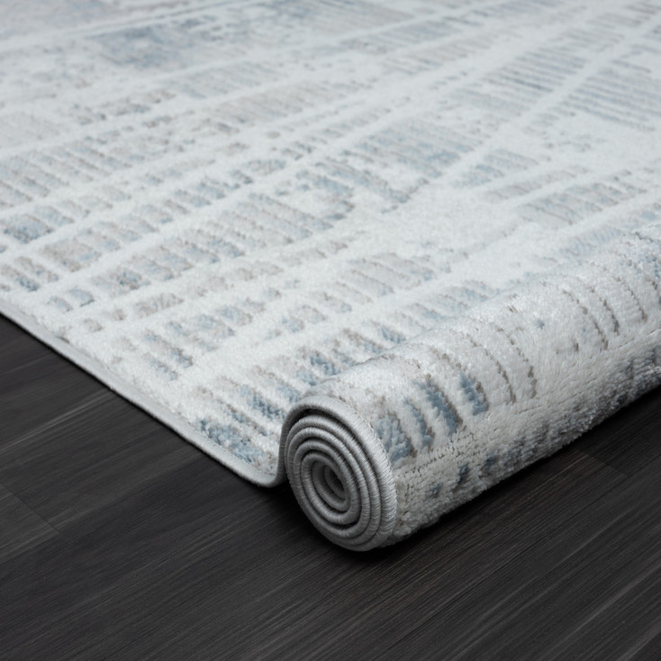 8' x 10' Blue Abstract Rectangle Area Rug