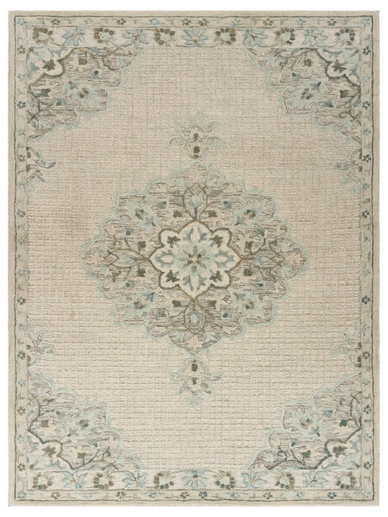 8' x 10' Ivory Wool Dhurrie Handmade Area Rug