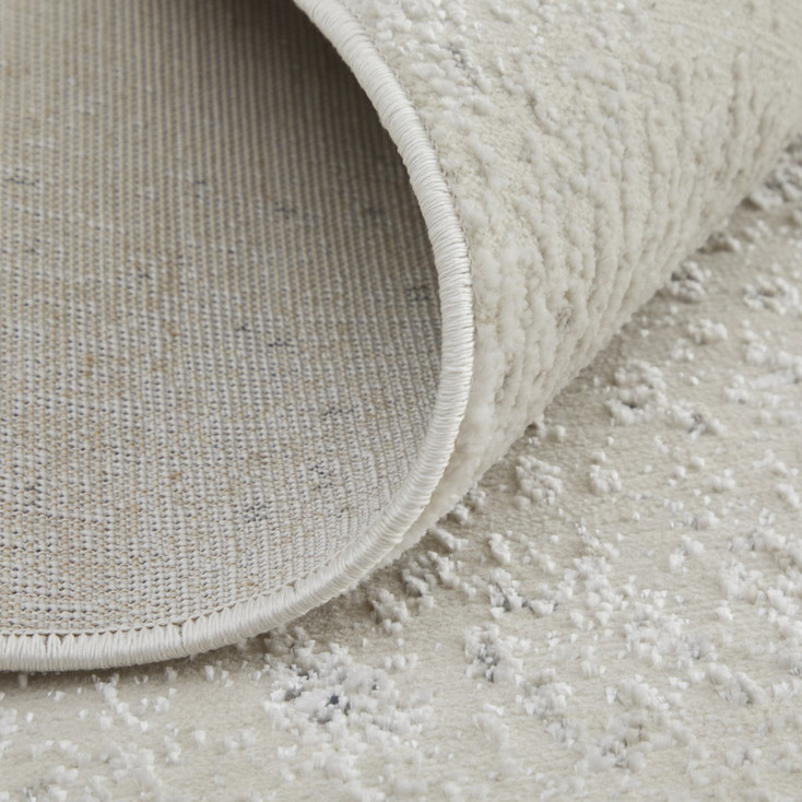 8' x 10' Ivory Gray and Black Abstract Power Loom Area Rug