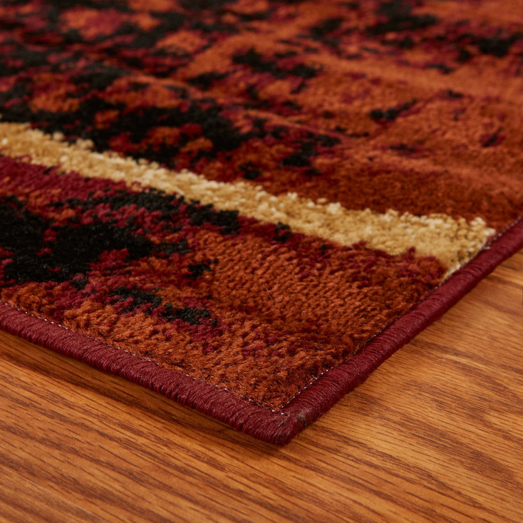 8' x 10' Red Dhurrie Area Rug