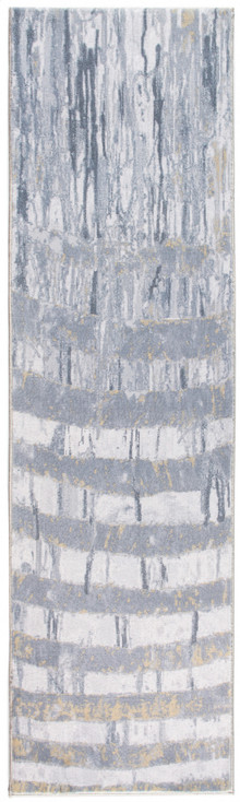 8' x 10' Gray Abstract Dhurrie Area Rug