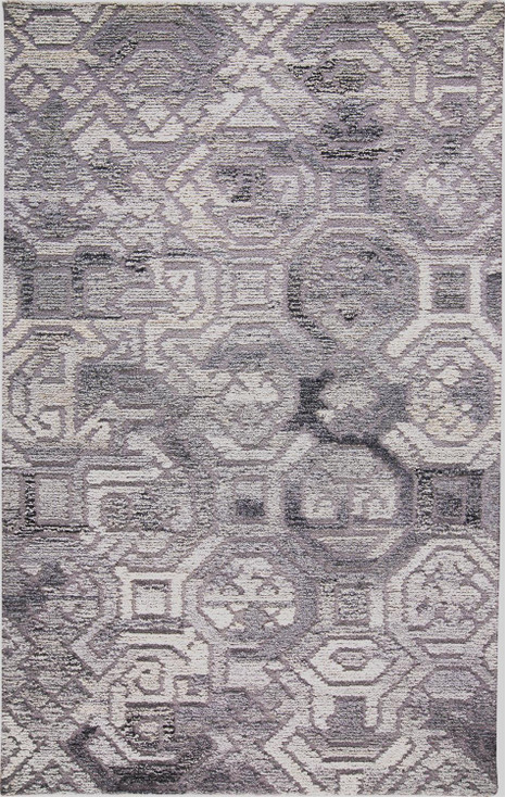 8' x 10' Gray Ivory and Taupe Wool Abstract Tufted Handmade Area Rug