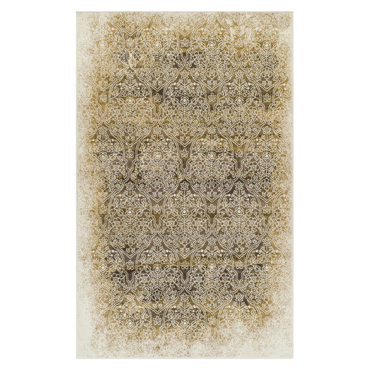 8' x 10' Camel Medallion Stain Resistant Area Rug
