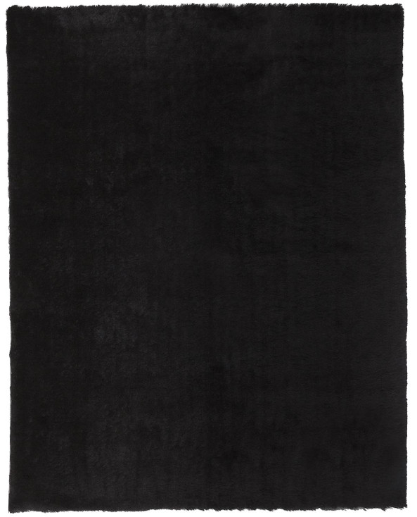 8' x 10' Black Shag Tufted Handmade Area Rug