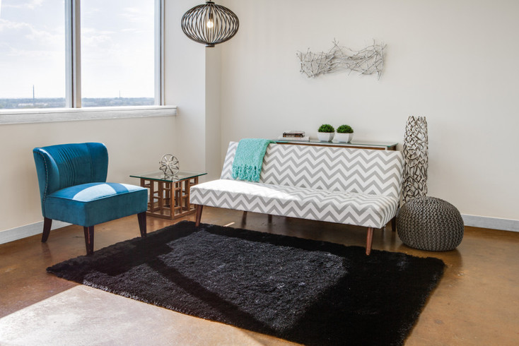 8' x 10' Black Shag Tufted Handmade Area Rug