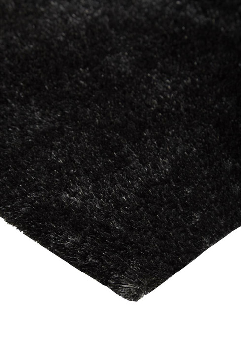8' x 10' Gray and Black Shag Tufted Handmade Area Rug