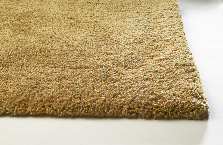 8' x 11' Gold Indoor Shag Rug