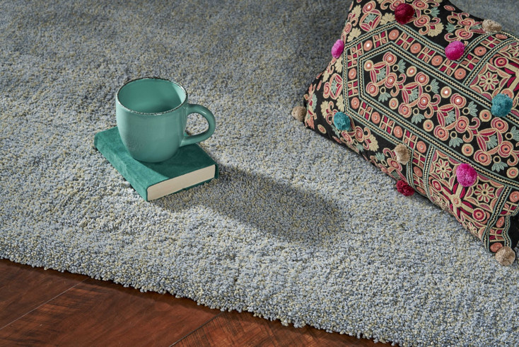 8' x 11' Blue Heather Indoor Shag Rug