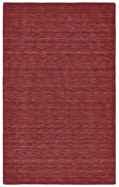 8' x 11' Red Wool Hand Woven Stain Resistant Area Rug
