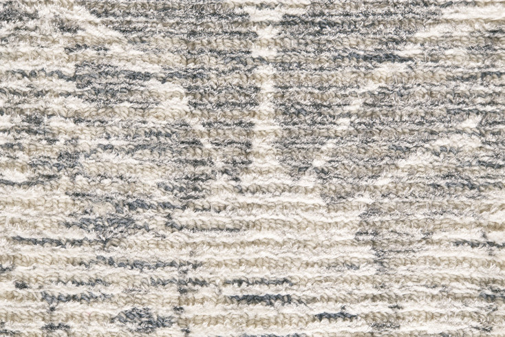 8' x 11' Ivory and Gray Abstract Hand Woven Area Rug