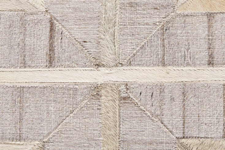 8' x 11' Gray Ivory and Brown Geometric Hand Woven Area Rug