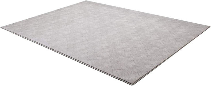 8' x 11' Gray Distressed Diamonds Area Rug