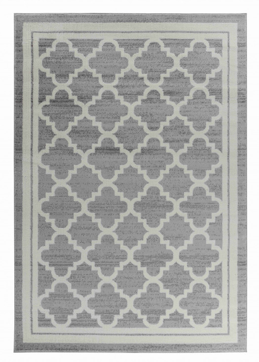 8' x 11' Grey Moroccan Area Rug