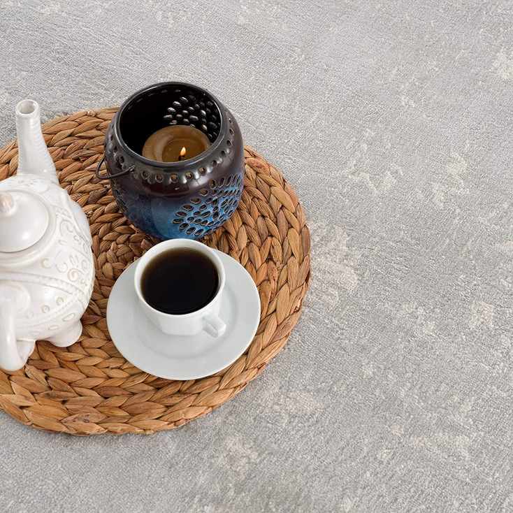 8' x 11' Modern Gray Distressed Area Rug